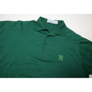 Vintage Pickering Polo Shirt Mens Extra Large Green Lisle Cotton Plainfied CC